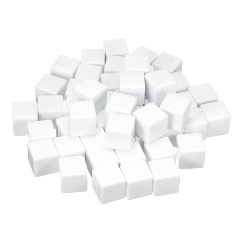 50pcs acrylic blank dice - blank,
