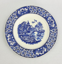 Olde Alton Ware 22.5cm Willow Lunch / Small Dinner Plate - Blue & White Vintage