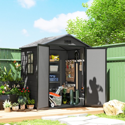 6x4 5ft plastic garden shed - 6x4.5ft,