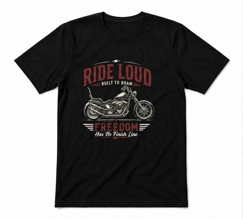 Ride loud motorcycle graphic - loud,