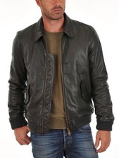New Mens Leather Jacket real