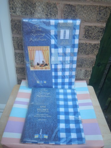 Vintage blue gingham check - vintage,