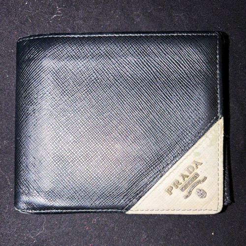 Prada men black bifold - prada,