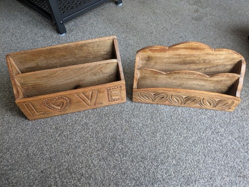 Wooden letter racks - 2,