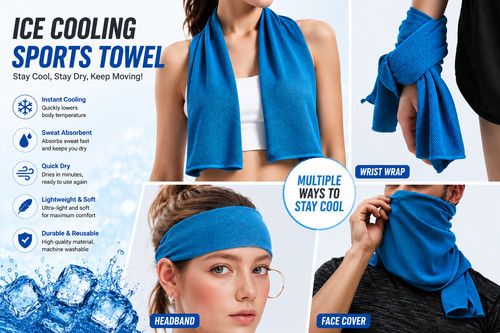 Instant cooling towel ice - towel,