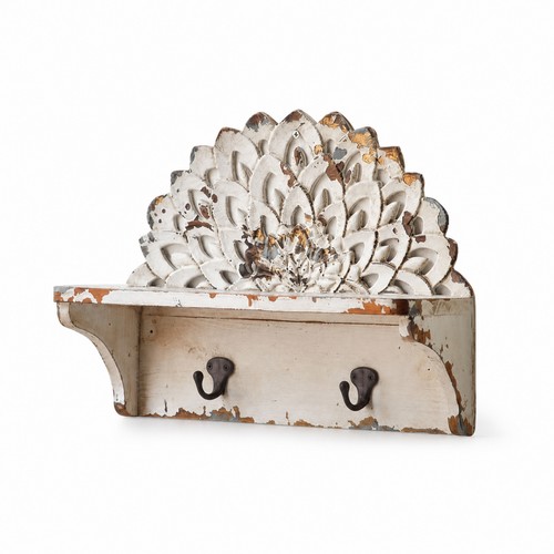 Carved wall shelf - carved, chic