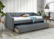 Grey Fabric Chesterfield Style