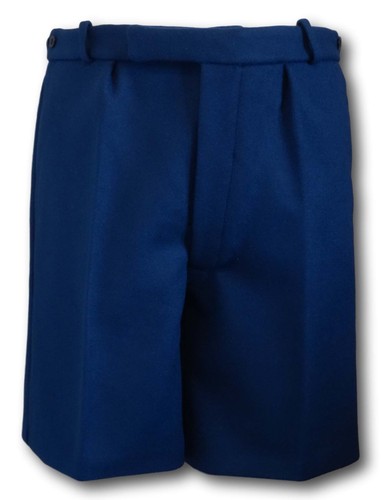 Navy blue wool flannel - blue,