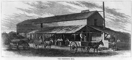 Photo threshing mill 1900s - mill,
