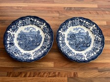 Vintage Royal Worcester Avon Scenes Palissy England Side Plates 23 cm x 2 