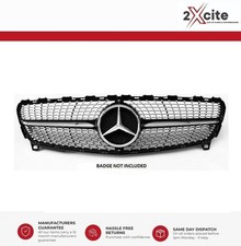 Mercedes Benz A Class W176 2016-2018 Gloss Black Grill Grille Diamond AMG Look