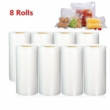 8 Rolls 8"x50' Universal Embossed Vacuum Sealer Reusable Bags Food Saver Storage