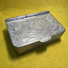 Antique trench art   snuff box