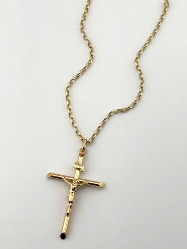 9ct yellow gold large - yellow, crucific
