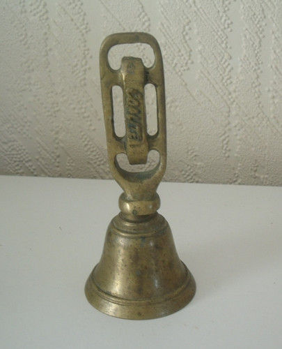 Vintage brass dinner bell - brass,