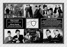 LAUREL AND HARDY SIGNED A4