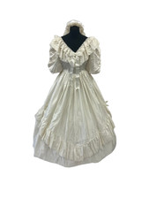 Vintage 1980s Pronuptia de Paris Milkmaid Ballgown Wedding Dress XS/S Charity