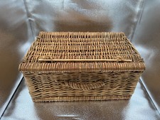 Vintage wicker picnic basket - wicker,