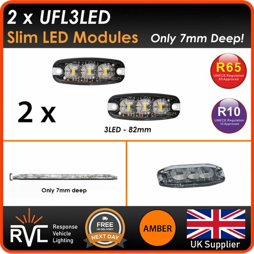 Pair 12v 24v - 3led, flat
