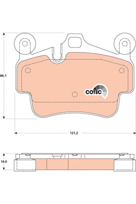 Front rear brake - front, pad