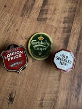 Fuller's London Pride - Speckled Hen -Carlsberg Beer Pump Clip Badge Man Cave