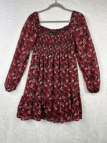 Trixxi womens tiered burgundy - womens,