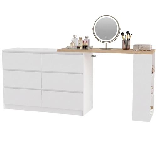 Homcom vanity table - vanity, with