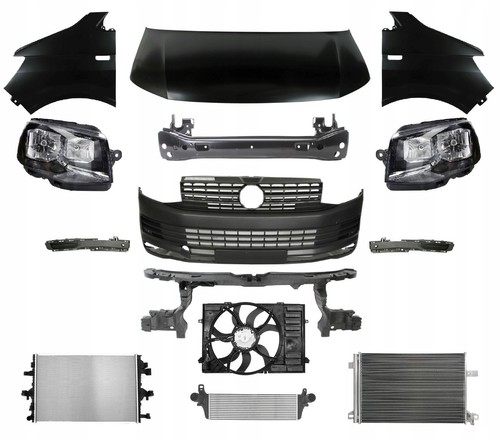 Set hood front mask - set, bumper