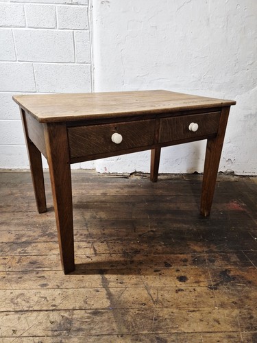 Vintage oak kitchen prep table - oak,