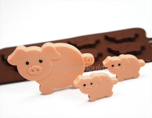 Pig silicone mould animal - mould,