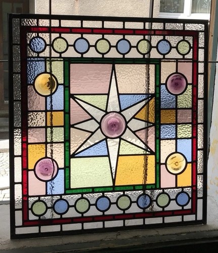 Stained glass panel - glass, panel.