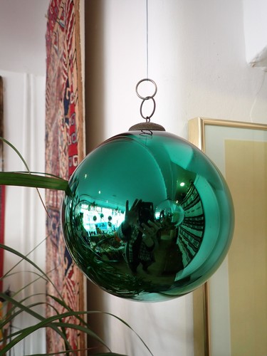 Green witches ball christmas - ball,
