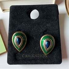 Vintage 80s 90s Cabouchon Gold