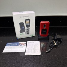 Doro 6060 Assistance Mobile Phone Big Button Red With Docking Station UNLOCKED