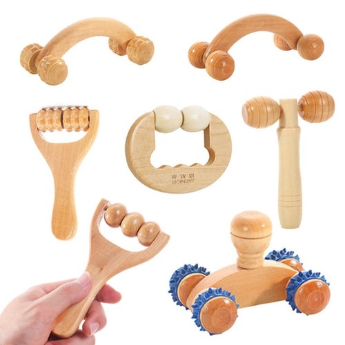 Round roller wooden handheld - roller,