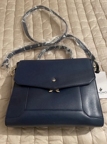 Knomo navy saffiano - saffiano, leather