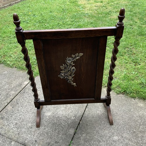 Vintage dark oak barley twist - dark,