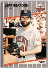 1989 Fleer Baseball Jeff Reardon 125 Baseball Sports Card