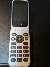 doro 6880 mobile phone red with charger working no Sim card