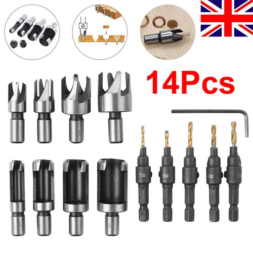 14pcs set pack countersink - uk, 14pcs/set
