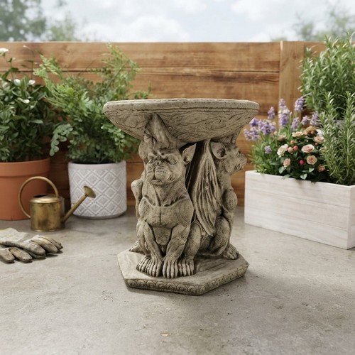 Stone garden gargoyle bird - stone,