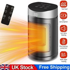 1500W Electric Space Heater Low Energy Ceramic Fast Heating Fan Portable Remote