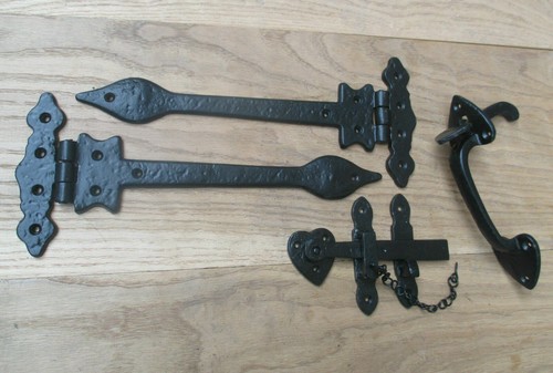 Cast iron leaf door hinges - cast, and