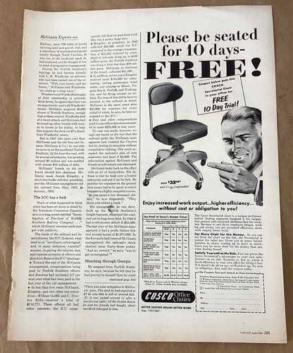 Cosco chairs print 1955 - chairs, ad