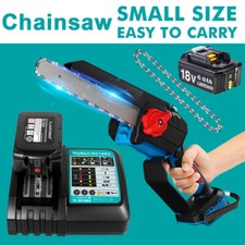 8'' Cordless Electric Chainsaw Powerful Wood Cutter Saw For Makita 18V Battery