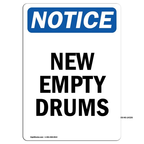 New empty drums - new, osha