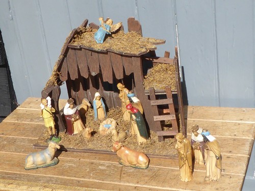 Wooden nativity scene - nativity, with