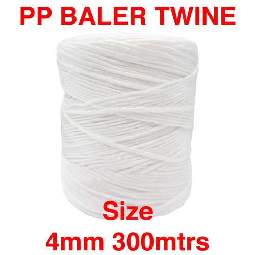 White polypropylene baler - white,