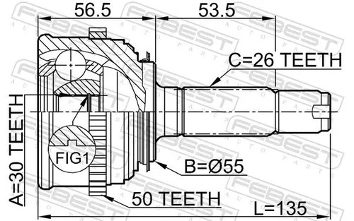 Driveshaft joint front axle - driveshaft,