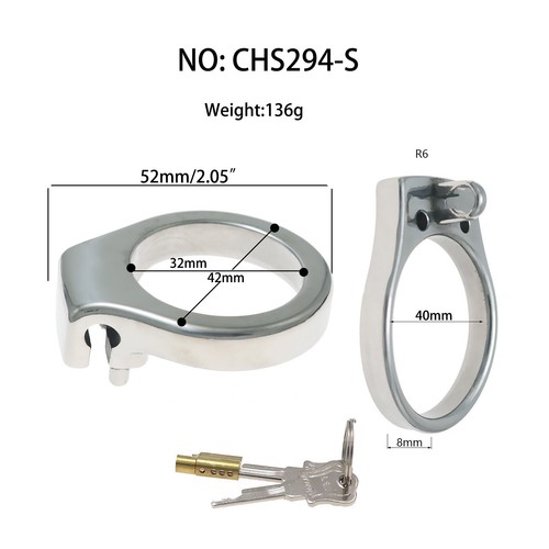 Stainless steel chastity cage - chastity,